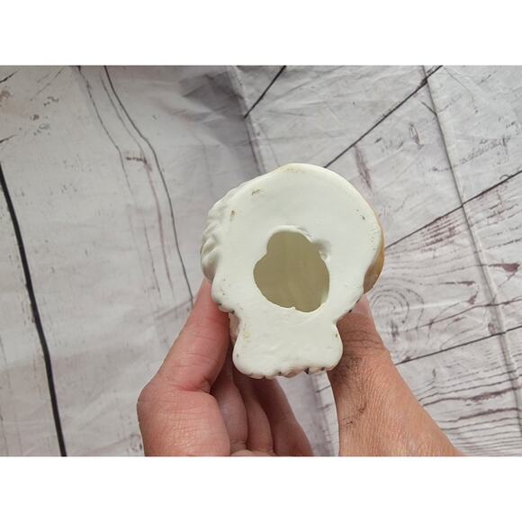 Bone China White Orange Tan Persian Cat Figure Vintage 3in tall - Picture 7 of 7